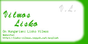 vilmos lisko business card